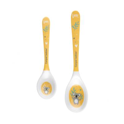 Canpol babies Exotic Animals Melamine Spoons 9m+ Yellow Είδη Φαγητού για παιδιά 2 τεμ