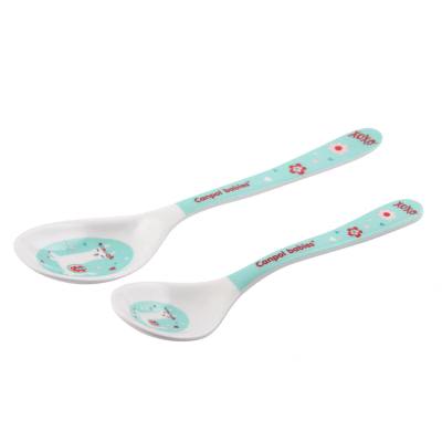 Canpol babies Exotic Animals Melamine Spoons 9m+ Turquoise Είδη Φαγητού για παιδιά 2 τεμ