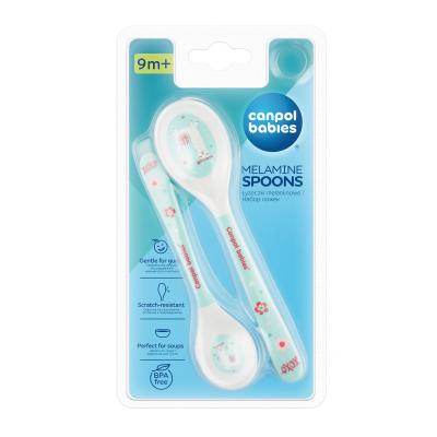 Canpol babies Exotic Animals Melamine Spoons 9m+ Turquoise Είδη Φαγητού για παιδιά 2 τεμ