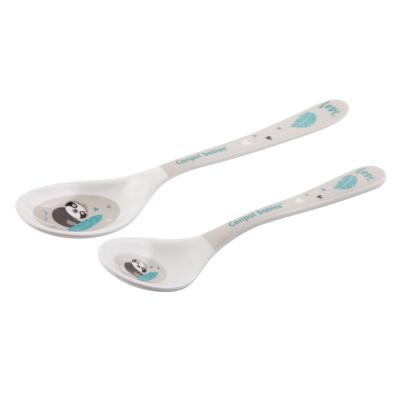 Canpol babies Exotic Animals Melamine Spoons 9m+ Grey Είδη Φαγητού για παιδιά 2 τεμ