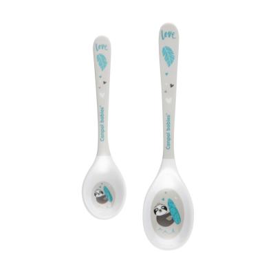 Canpol babies Exotic Animals Melamine Spoons 9m+ Grey Είδη Φαγητού για παιδιά 2 τεμ