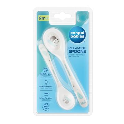 Canpol babies Exotic Animals Melamine Spoons 9m+ Grey Είδη Φαγητού για παιδιά 2 τεμ