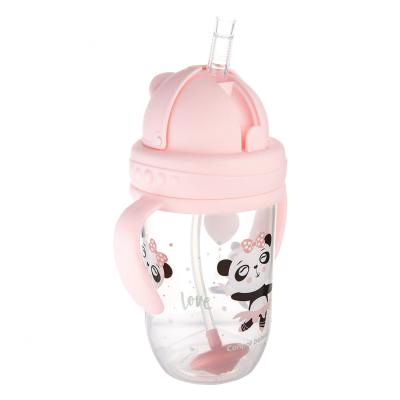 Canpol babies Exotic Animals Non-Spill Expert Cup With Weighted Straw Pink Ποτήρι για παιδιά 270 ml