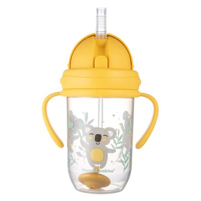 Canpol babies Exotic Animals Non-Spill Expert Cup With Weighted Straw Yellow Ποτήρι για παιδιά 270 ml