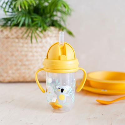 Canpol babies Exotic Animals Non-Spill Expert Cup With Weighted Straw Yellow Ποτήρι για παιδιά 270 ml