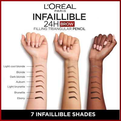 L&#039;Oréal Paris Infaillible Brows 24H Filling Triangular Pencil Μολύβι για τα φρύδια για γυναίκες 1 ml Απόχρωση 05 Brunette