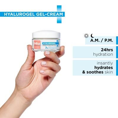 Mixa Hyalurogel Σετ δώρου Kρέμα προσώπου ημέρας Hyalurogel Light 50 ml + κρέμα προσώπου νύχτας Hyalurogel Night 50 ml