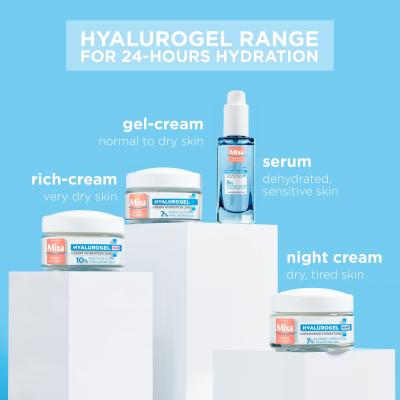 Mixa Hyalurogel Σετ δώρου Kρέμα προσώπου ημέρας Hyalurogel Light 50 ml + κρέμα προσώπου νύχτας Hyalurogel Night 50 ml