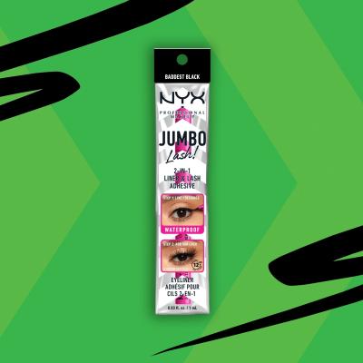 NYX Professional Makeup Jumbo Lash! 2in1 Liner &amp; Lash Adhesive Eyeliner για γυναίκες 1 ml Απόχρωση 01 Black