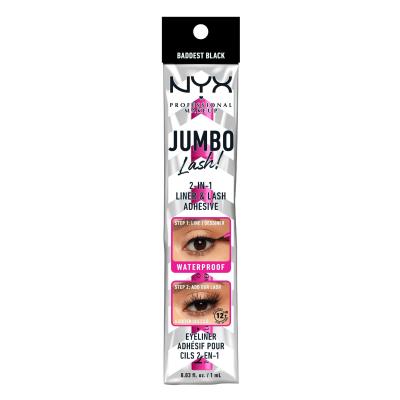 NYX Professional Makeup Jumbo Lash! 2in1 Liner &amp; Lash Adhesive Eyeliner για γυναίκες 1 ml Απόχρωση 01 Black