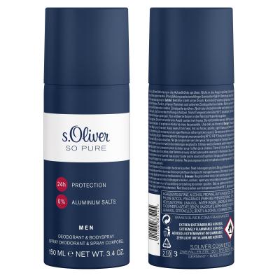 s.Oliver So Pure Αποσμητικό για άνδρες 150 ml