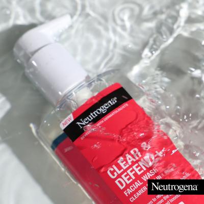 Neutrogena Clear &amp; Defend+ Facial Wash Καθαριστικό τζελ 200 ml