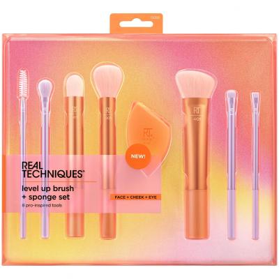 Real Techniques Brushes Level Up Brush + Sponge Set Πινέλο για γυναίκες Σετ