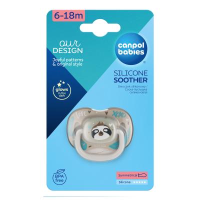 Canpol babies Exotic Animals Silicone Soother Sloth 6-18m Πιπίλα για παιδιά 1 τεμ