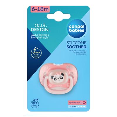 Canpol babies Exotic Animals Silicone Soother Panda 6-18m Πιπίλα για παιδιά 1 τεμ