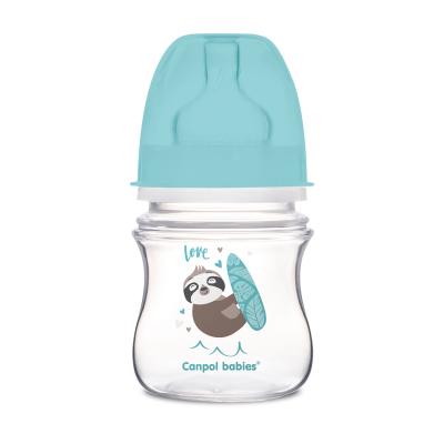 Canpol babies Exotic Animals Easy Start Anti-Colic Bottle Blue 0m+ Μπιμπερό για παιδιά 120 ml