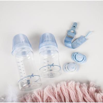 LOVI Baby Shower Glass Bottle Blue 0m+ Μπιμπερό για παιδιά 150 ml