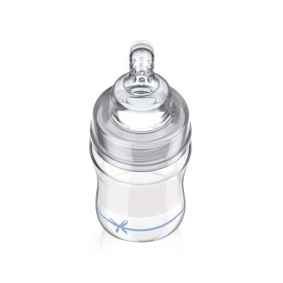 LOVI Baby Shower Glass Bottle Blue 0m+ Μπιμπερό για παιδιά 150 ml