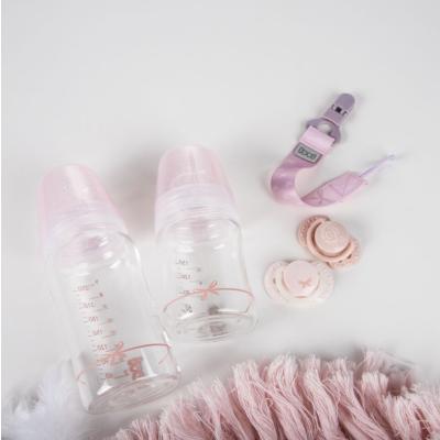 LOVI Baby Shower Glass Bottle Pink 0m+ Μπιμπερό για παιδιά 150 ml