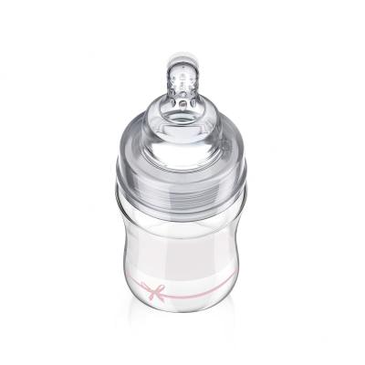 LOVI Baby Shower Glass Bottle Pink 0m+ Μπιμπερό για παιδιά 150 ml