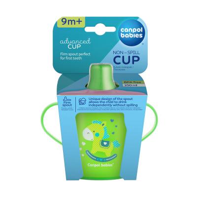 Canpol babies Toys Non-Spill Cup Green 9m+ Ποτήρι για παιδιά 250 ml