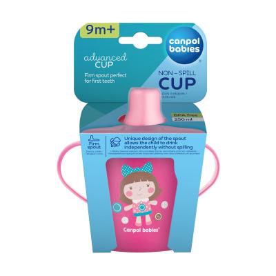 Canpol babies Toys Non-Spill Cup Pink 9m+ Ποτήρι για παιδιά 250 ml