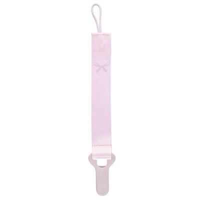 LOVI Baby Shower Soother Clip With Ribbon Girl Κλιπ πιπίλας για παιδιά 1 τεμ