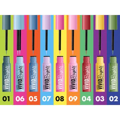 NYX Professional Makeup Vivid Brights Eyeliner για γυναίκες 2 ml Απόχρωση 01 Cyan Simp