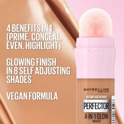 Maybelline Instant Anti-Age Perfector 4-In-1 Glow Make up για γυναίκες 20 ml Απόχρωση 0.5 Fair Light Cool