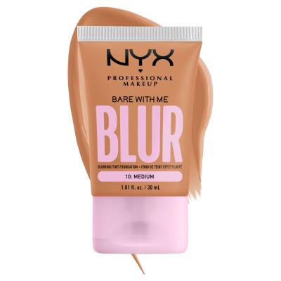 NYX Professional Makeup Bare With Me Blur Tint Foundation Make up για γυναίκες 30 ml Απόχρωση 10 Medium