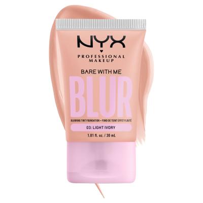 NYX Professional Makeup Bare With Me Blur Tint Foundation Make up για γυναίκες 30 ml Απόχρωση 03 Light Ivory