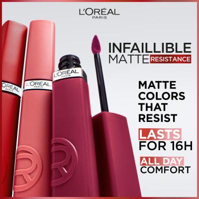 L&#039;Oréal Paris Infaillible Matte Resistance Lipstick Κραγιόν για γυναίκες 5 ml Απόχρωση 105 Breakfest In Bed