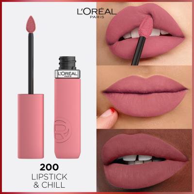 L&#039;Oréal Paris Infaillible Matte Resistance Lipstick Κραγιόν για γυναίκες 5 ml Απόχρωση 200 Lipstick&amp;Chill