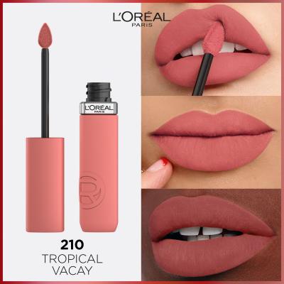 L&#039;Oréal Paris Infaillible Matte Resistance Lipstick Κραγιόν για γυναίκες 5 ml Απόχρωση 210 Tropical Vacay