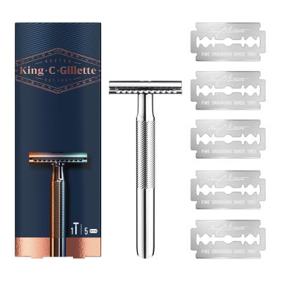 Gillette King C. Double Edge Safety Razor Ξυριστική μηχανή για άνδρες Σετ