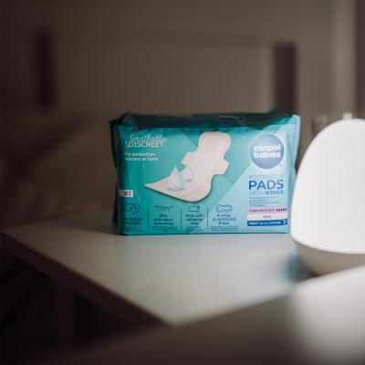 Canpol babies Breathable &amp; Discreet Night Postpartum Pads With Wings Σερβιέτες για εγκυμονούσες για γυναίκες 8 τεμ