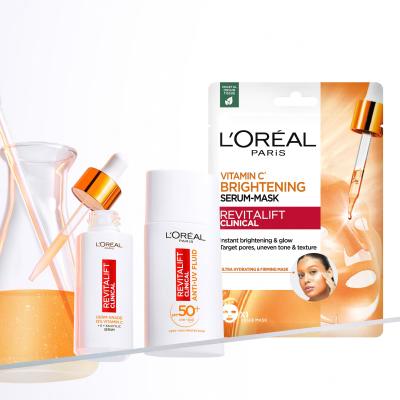 L&#039;Oréal Paris Revitalift Clinical Vitamin C Brightening Serum-Mask Μάσκα προσώπου 26 gr