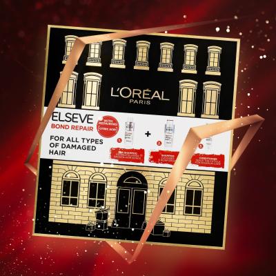 L&#039;Oréal Paris Elseve Bond Repair Σετ δώρου σαμπουάν Elseve Bond Repair Shampoo 200 ml + φροντίδα πριν το σαμπουάν Elseve Bond Repair Pre-Shampoo 200 ml + μαλακτικό Elseve Bond Repair Conditioner 150 ml