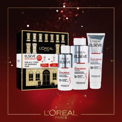 L&#039;Oréal Paris Elseve Bond Repair Σετ δώρου σαμπουάν Elseve Bond Repair Shampoo 200 ml + φροντίδα πριν το σαμπουάν Elseve Bond Repair Pre-Shampoo 200 ml + μαλακτικό Elseve Bond Repair Conditioner 150 ml