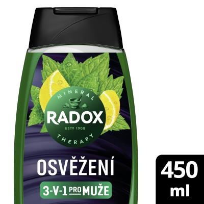 Radox Refreshment Menthol And Citrus 3-in-1 Shower Gel Αφρόλουτρο για άνδρες 450 ml