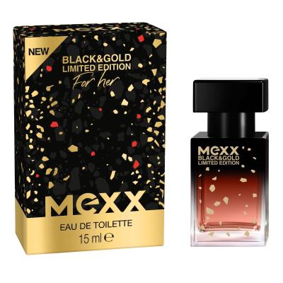 Mexx Black &amp; Gold Limited Edition Eau de Toilette για γυναίκες 15 ml