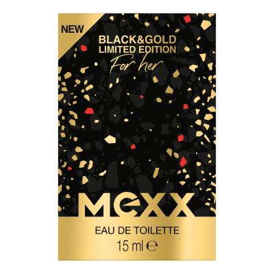 Mexx Black &amp; Gold Limited Edition Eau de Toilette για γυναίκες 15 ml