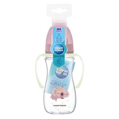 Canpol babies Sleepy Koala Easy Start Anti-Colic Bottle Pink 12m+ Μπιμπερό για παιδιά 300 ml