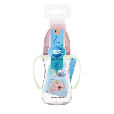 Canpol babies Sleepy Koala Easy Start Anti-Colic Bottle Pink 3m+ Μπιμπερό για παιδιά 240 ml