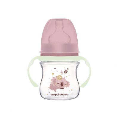 Canpol babies Sleepy Koala Easy Start Anti-Colic Bottle Pink 0m+ Μπιμπερό για παιδιά 120 ml