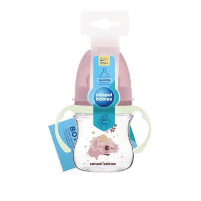 Canpol babies Sleepy Koala Easy Start Anti-Colic Bottle Pink 0m+ Μπιμπερό για παιδιά 120 ml