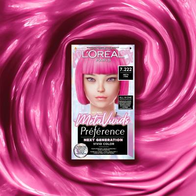 L&#039;Oréal Paris Préférence Meta Vivids Βαφή μαλλιών για γυναίκες 75 ml Απόχρωση 7.222 Meta Pink