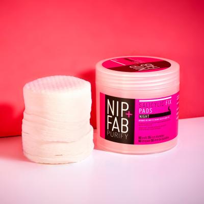 NIP+FAB Purify Salicylic Fix Night Pads Καθαριστικά μαντηλάκια για γυναίκες 60 τεμ