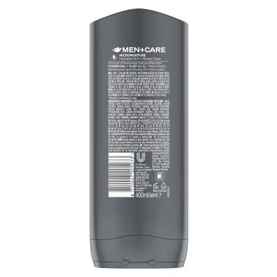 Dove Men + Care Charcoal + Clay Αφρόλουτρο για άνδρες 400 ml