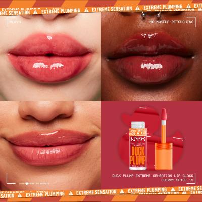 NYX Professional Makeup Duck Plump Lip Gloss για γυναίκες 7 ml Απόχρωση 19 Cherry Spice